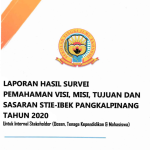 Laporan Tingkat Pemahaman VMTS Tahun 2020